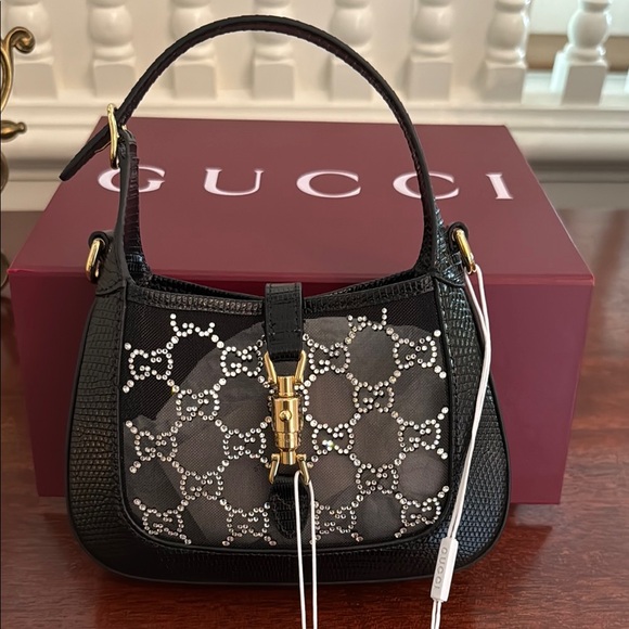 SOLD LIMITED LIZARD GUCCI CRYSTAL GG JACKIE 1961 - Picture 4 of 16